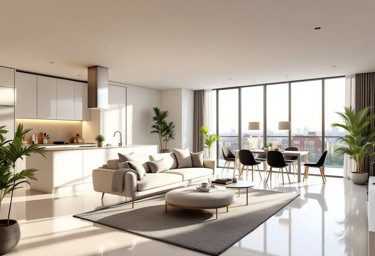 A spotless London flat after a professional end of tenancy clean